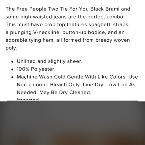 Free people - Two Tie For You Brami Crop Top - Picture 4 of 4